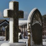 St Just Miners' Chapel Graveyard in the Snow